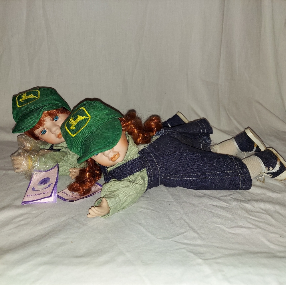 Rare collectable John deer porcelain dolls